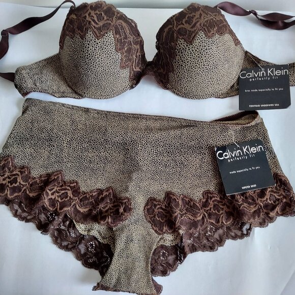 NWT Calvin Klein Bra and Brief set: 36C -bra, L-brief - Picture 1 of 4